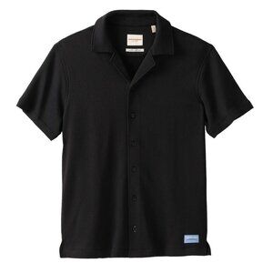 Scotch & Soda Mens Knit Short Sleeve Button Up Shirt